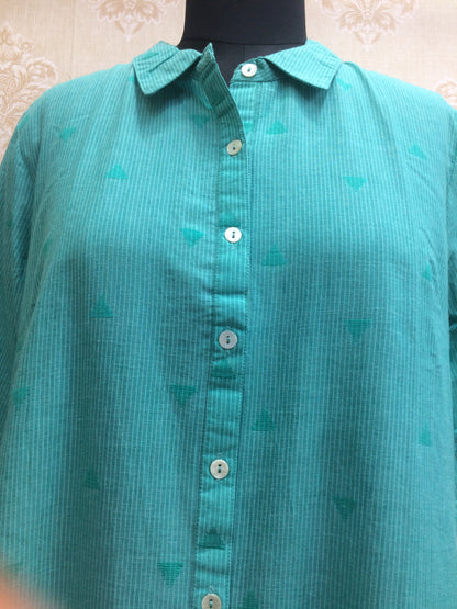 Aqua Teal Cotton Kurti.