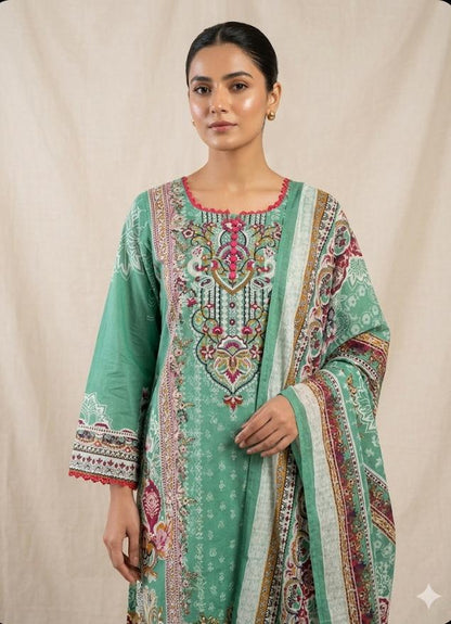 Arin Sea Green Pakistani Suit – 3 Piece