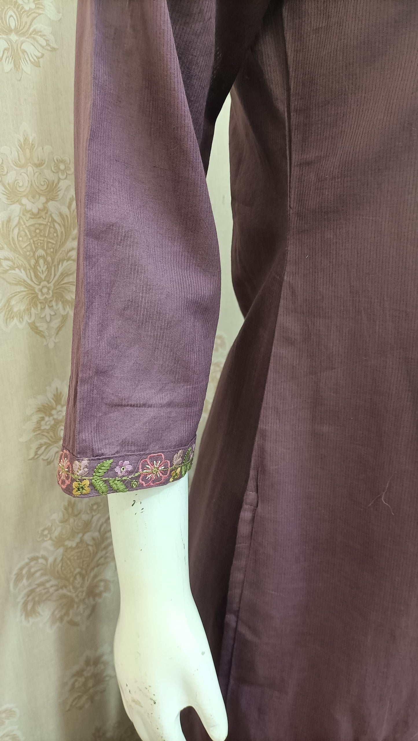 Elegant Embroidered A-line kurta pent Set