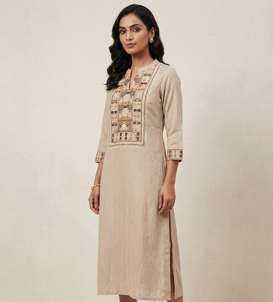 Sakeenah Biba printed kurti brown