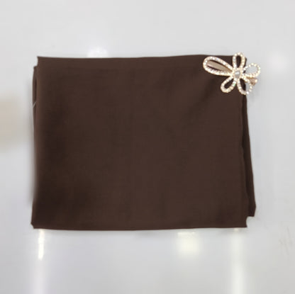 Premium Espresso Brown Chiffon Hijab