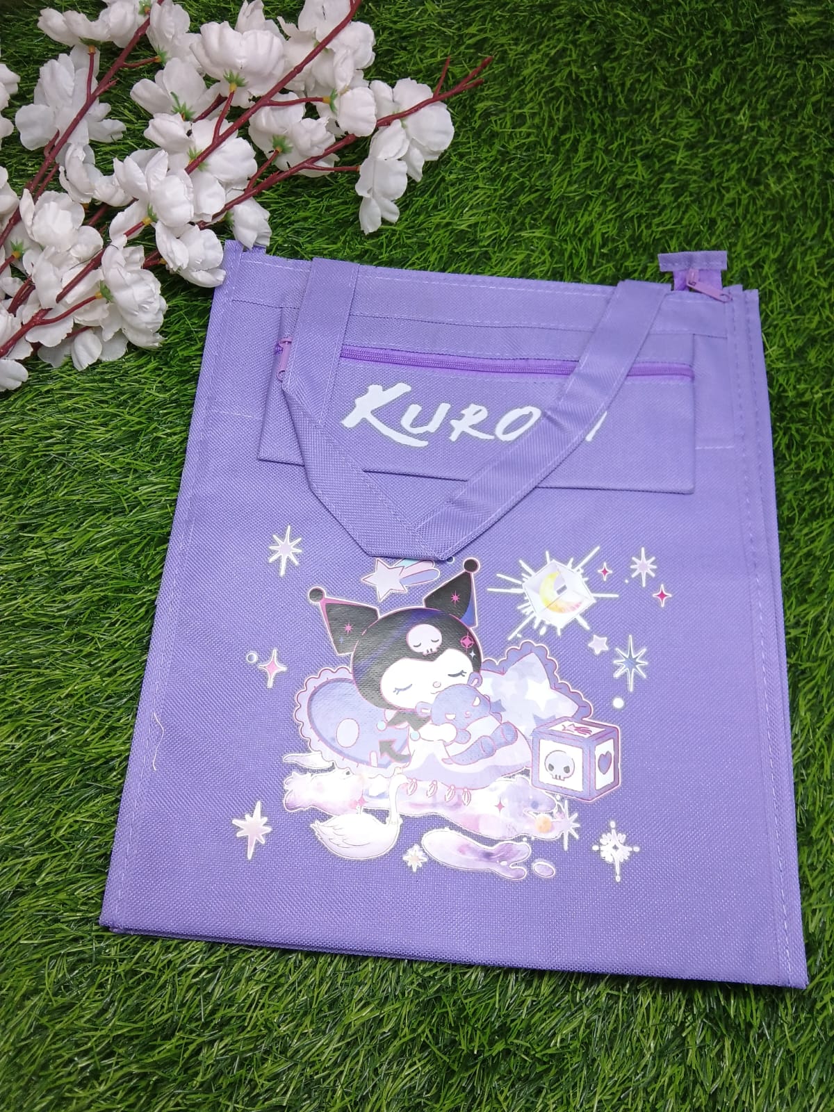 Kids' Multi-Purpose Canvas Tote Bags – Cute Character Library & Tuition Bags