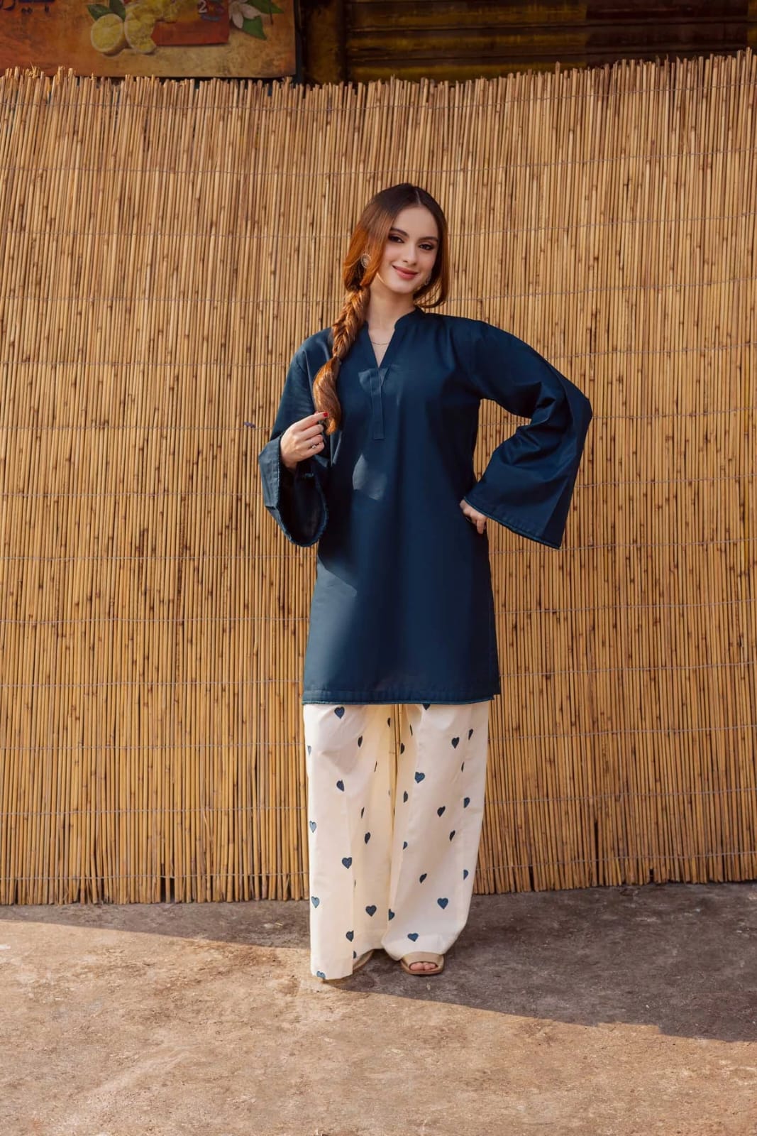 Hania Blue cord set