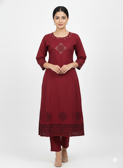 Jute cotten 2 pcs red