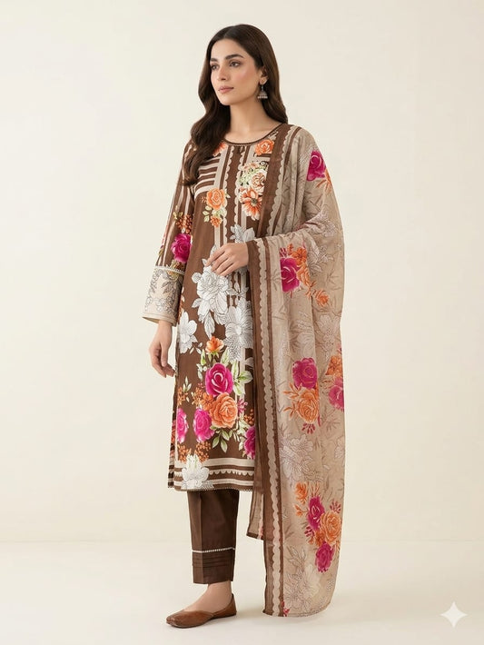 Brown pakistani style dress