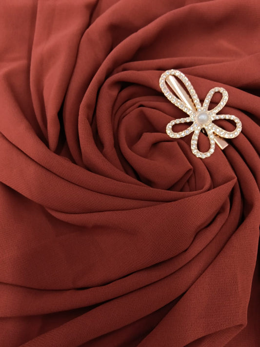 Premium Burnt Orange Chiffon Hijab