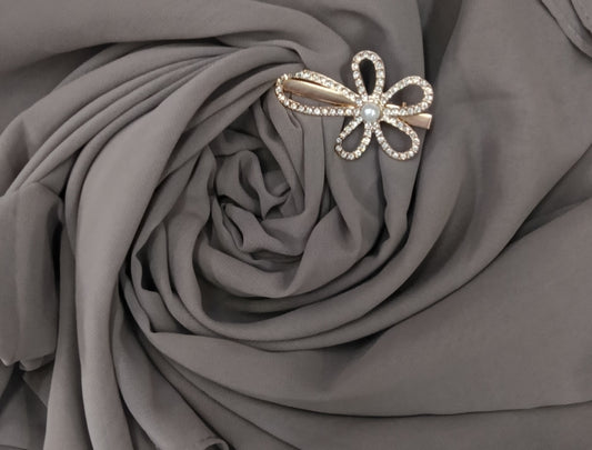 Premium Grey Chiffon Hijab