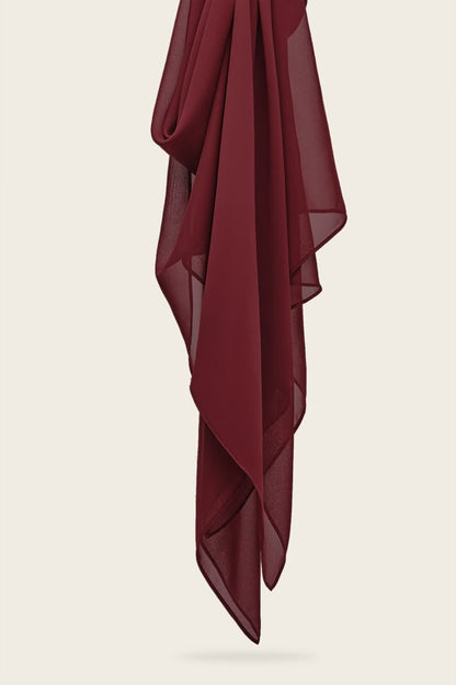 Premium Maroon Chiffon Hijab