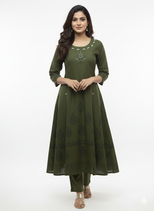 olive green 2 pcs set