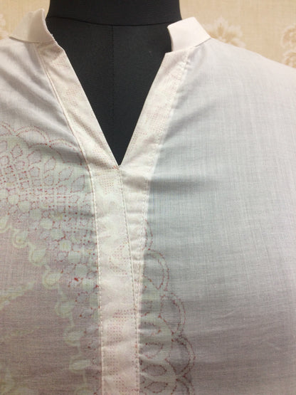 Elegant White Digital Print Kurti