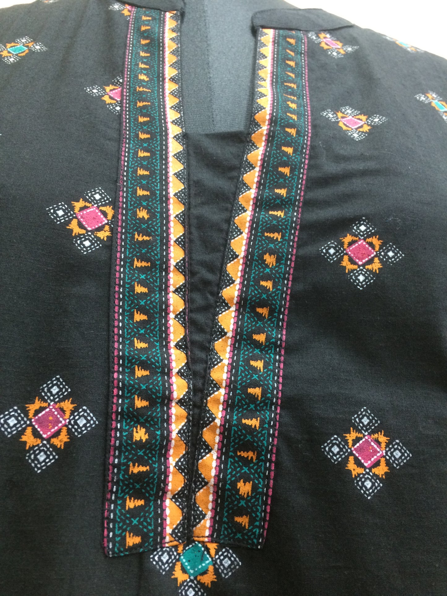 Black Cotton Printed Kurti for Women