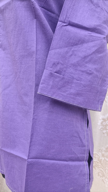 solid purple cotton kurti