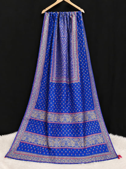 Royal Blue Banarasi Dupatta