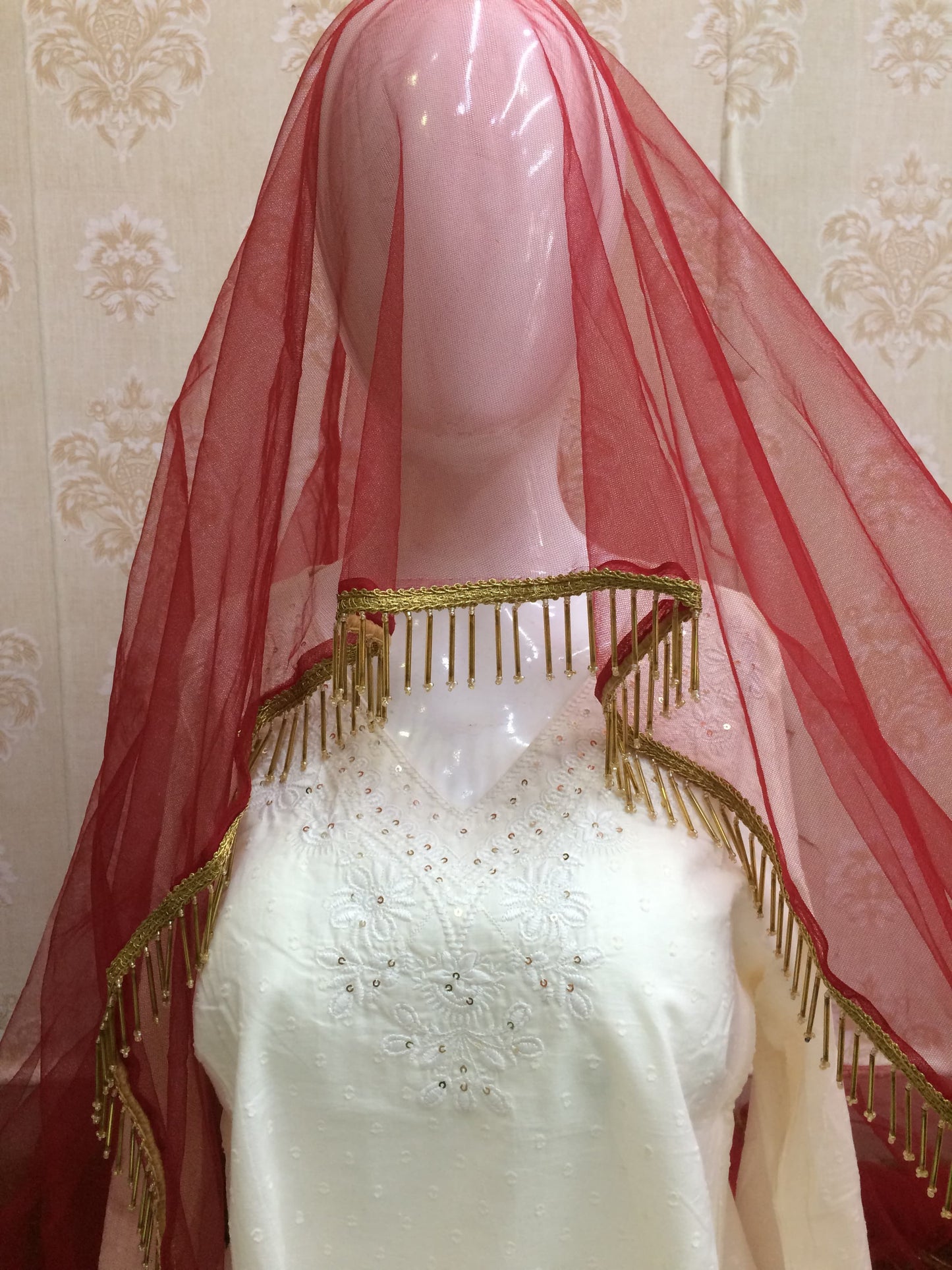 Bridal Maroon Dupatta