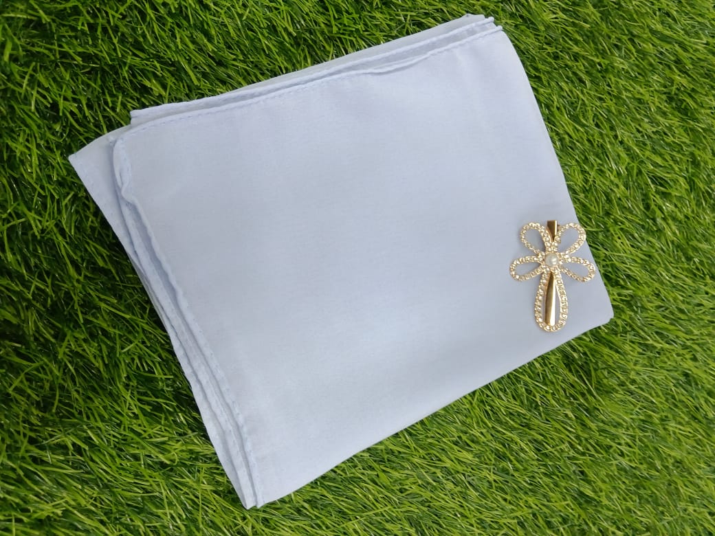 Powder Blue Georgette Chiffon Hijab