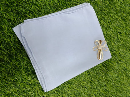 Powder Blue Georgette Chiffon Hijab