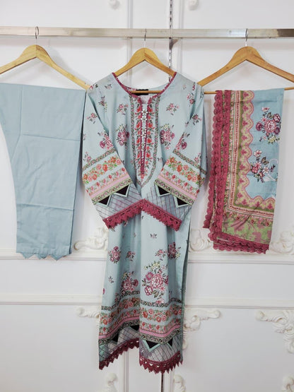 Sky blue Mausummery lawn vol-01 2026