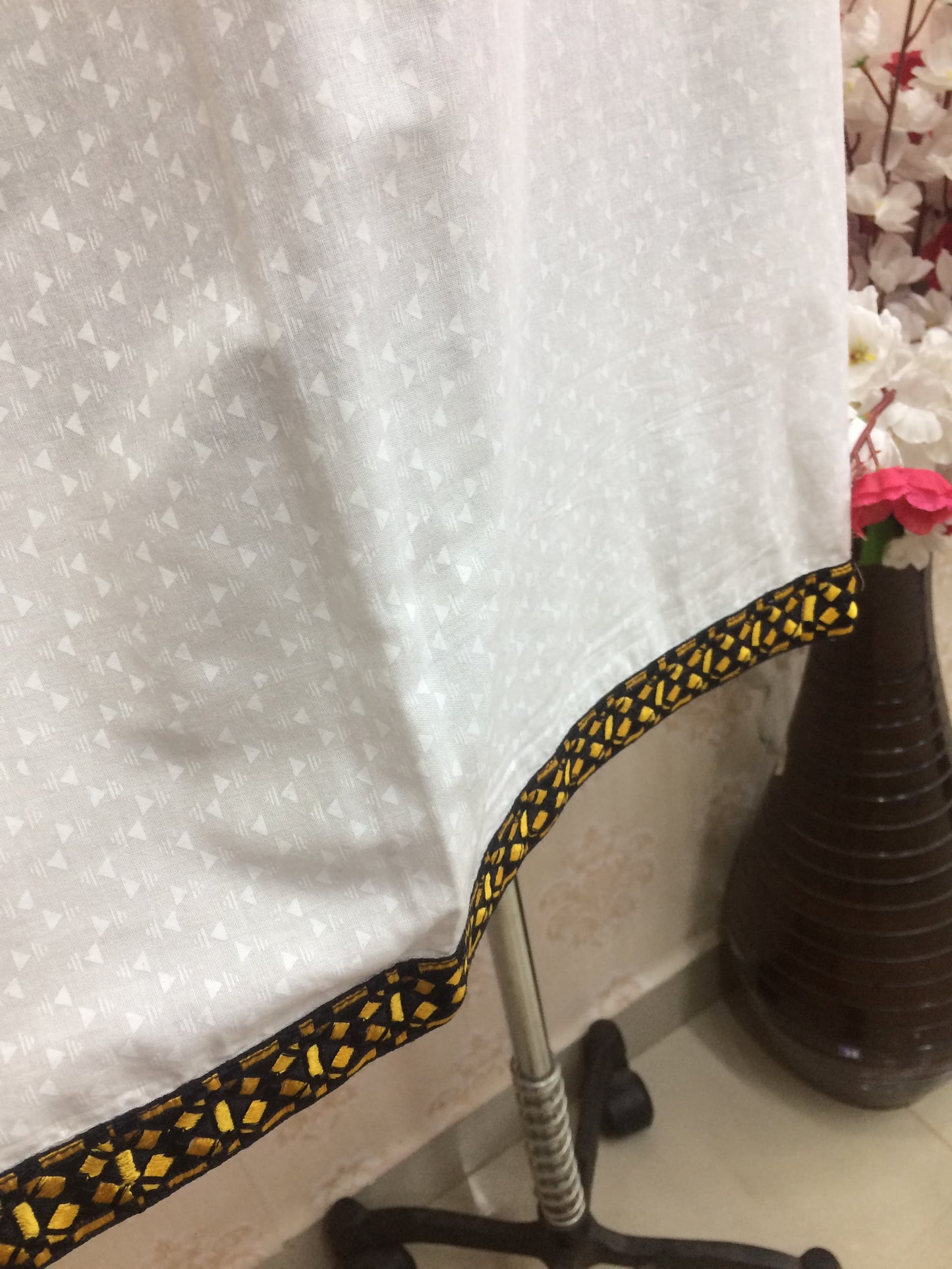 Elegant White Dotted Cotton Tunic | Stylish & Comfortable Kurti