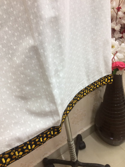 Elegant White Dotted Cotton Tunic | Stylish & Comfortable Kurti