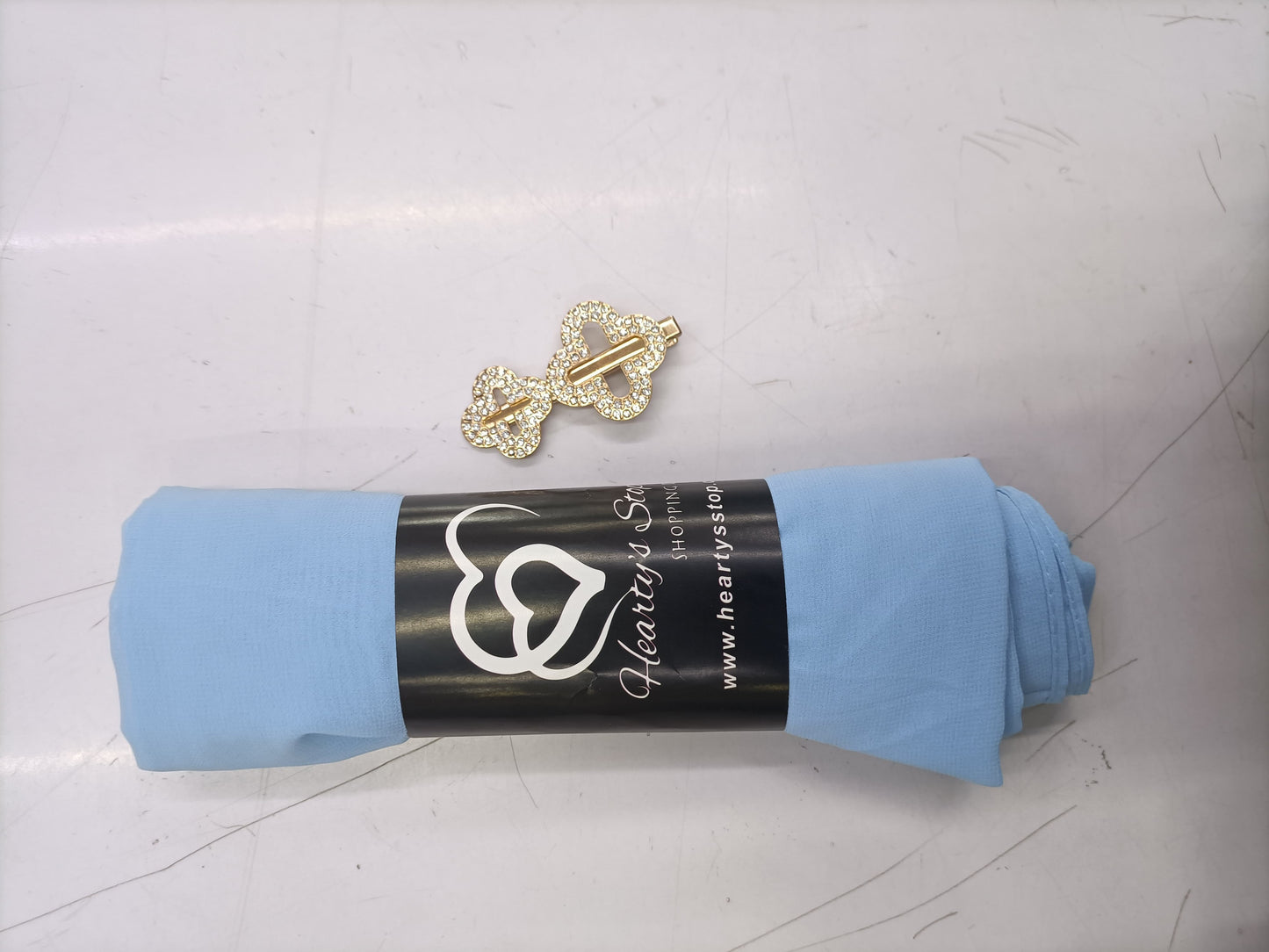 Premium Ice Blue Chiffon Hijab