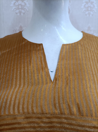 Gold mustard textured kurta set