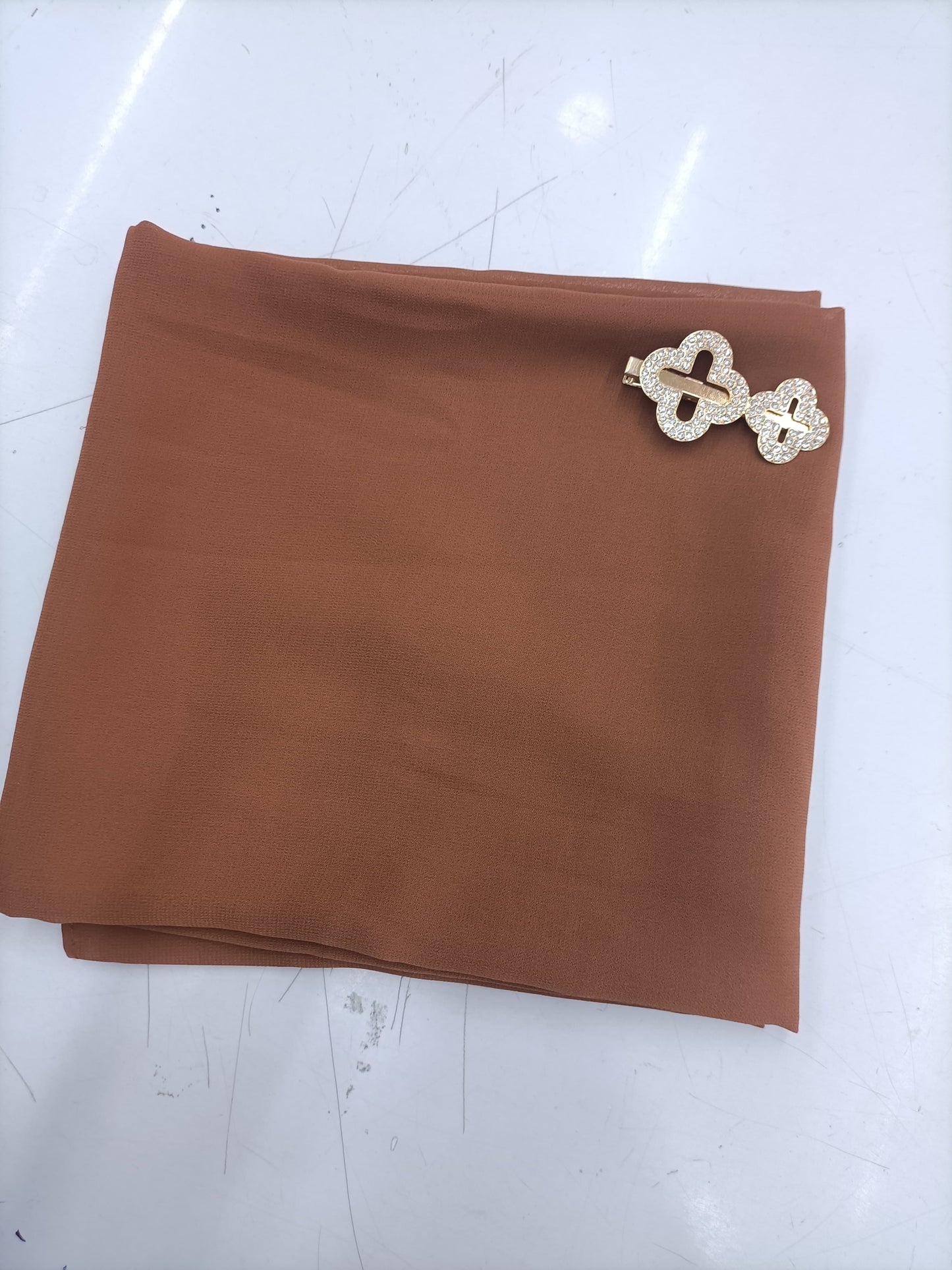 Premium  Coffee Brown   Chiffon Hijab