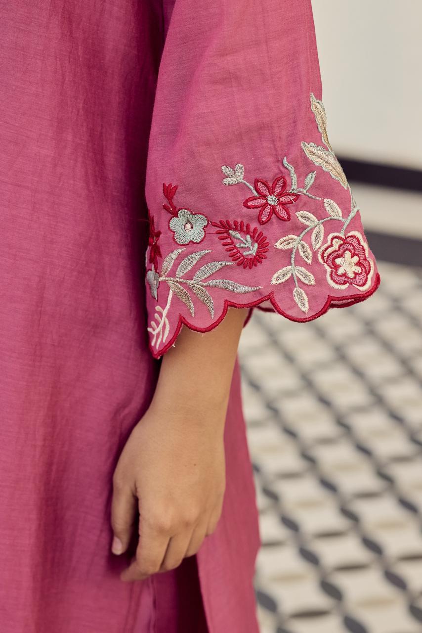 Mariya Embroidered Chanderi Silk Suit Set