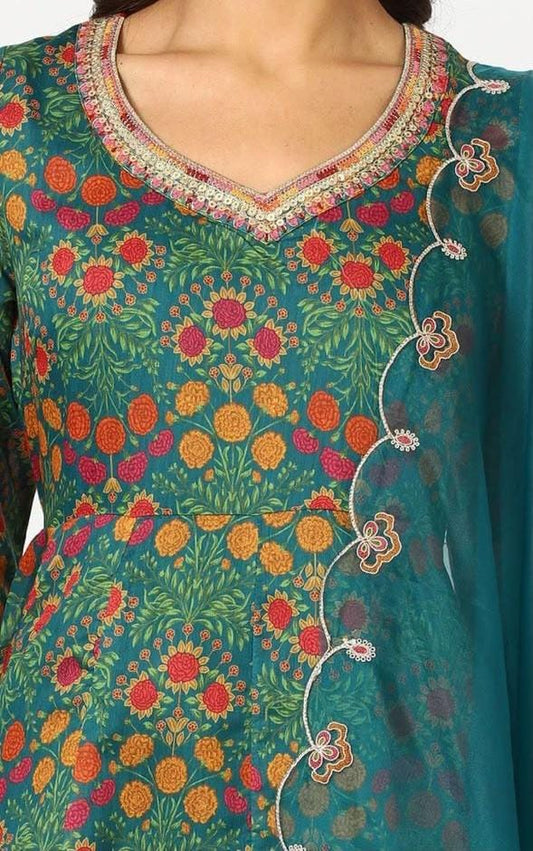 Rabiya Floral Printed 3-Piece Suit