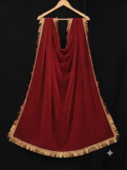 Bridal Maroon Dupatta