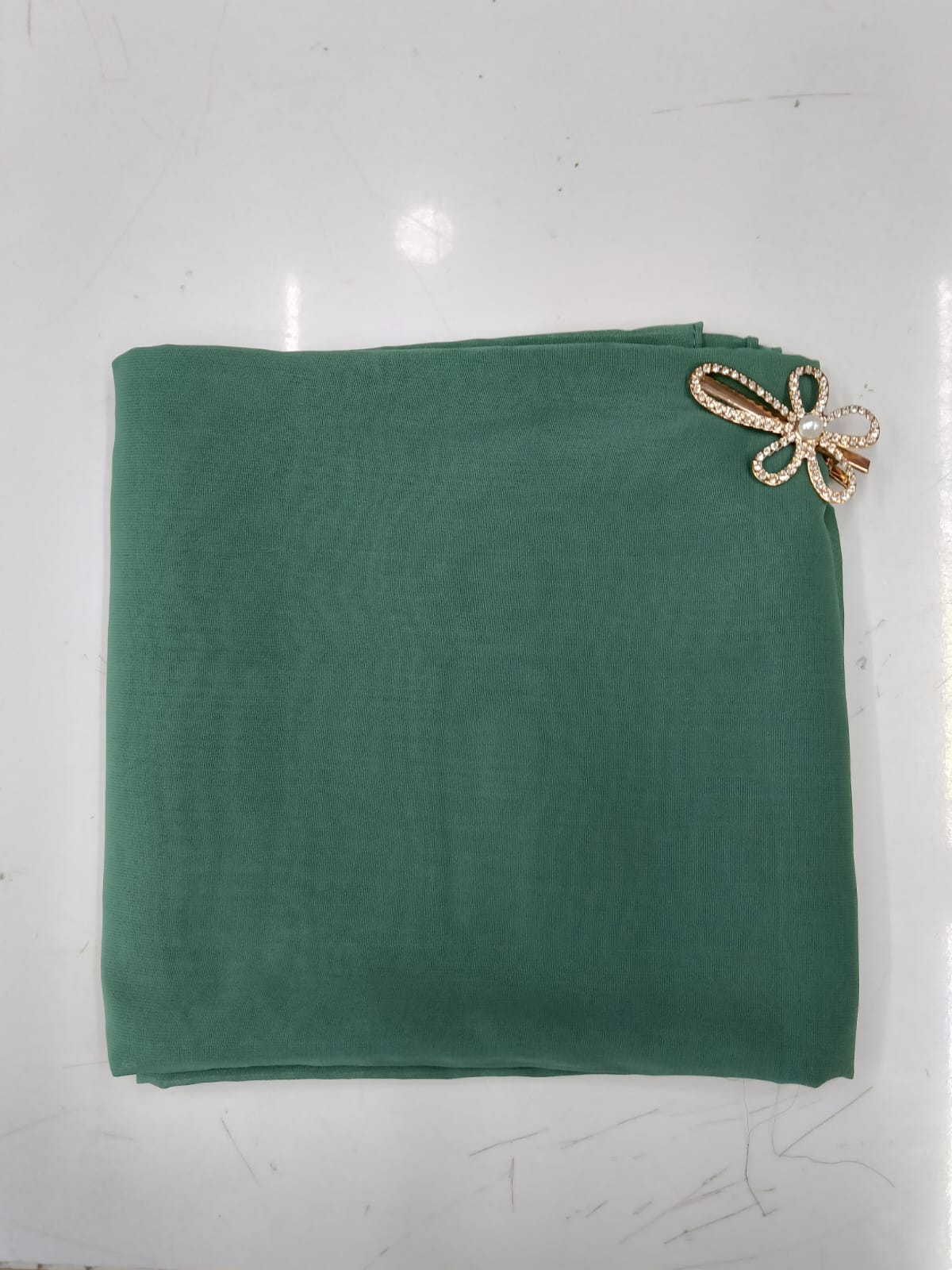 Premium Pine Green Chiffon Hijab