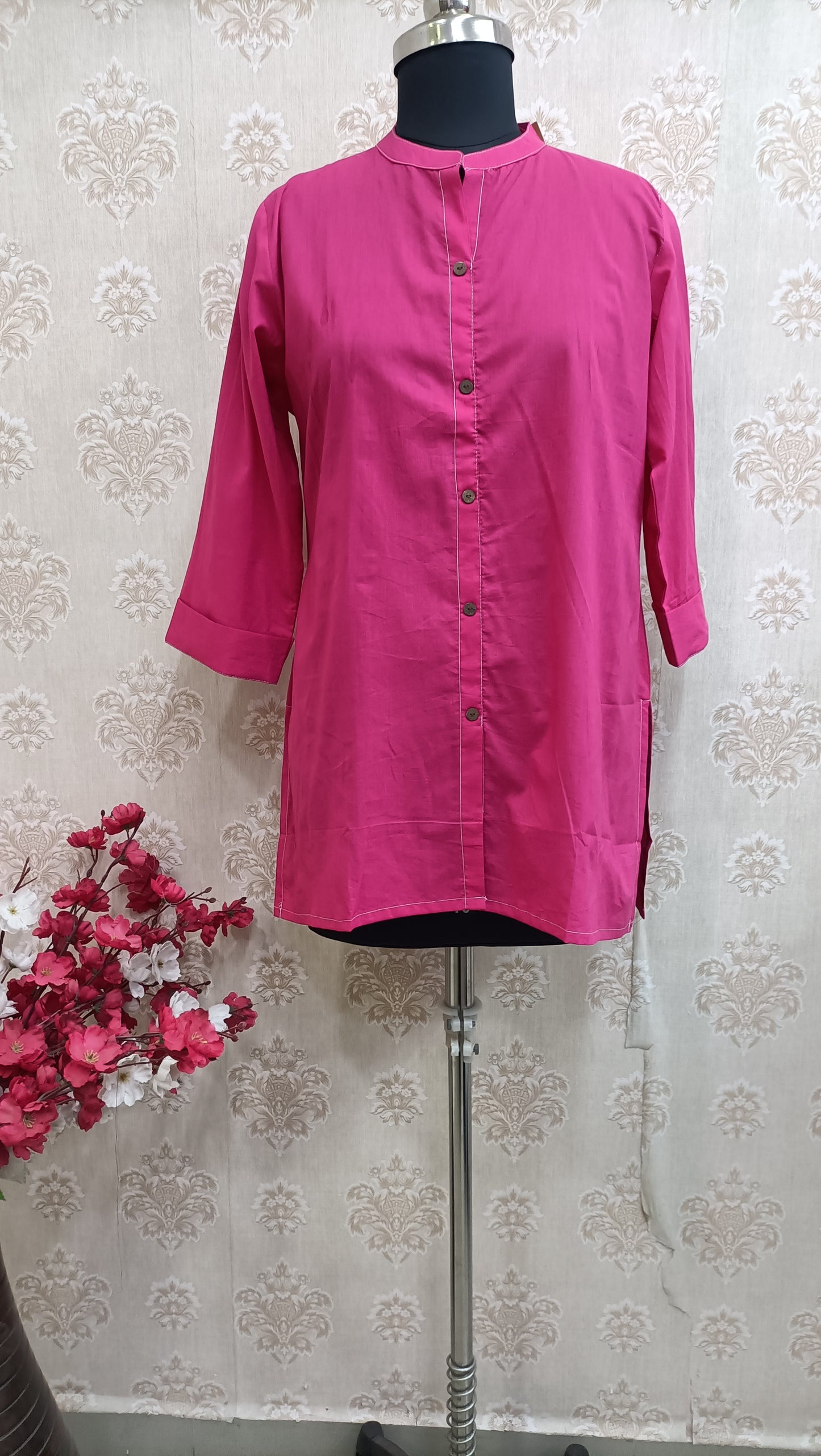 Cotton tunic pink
