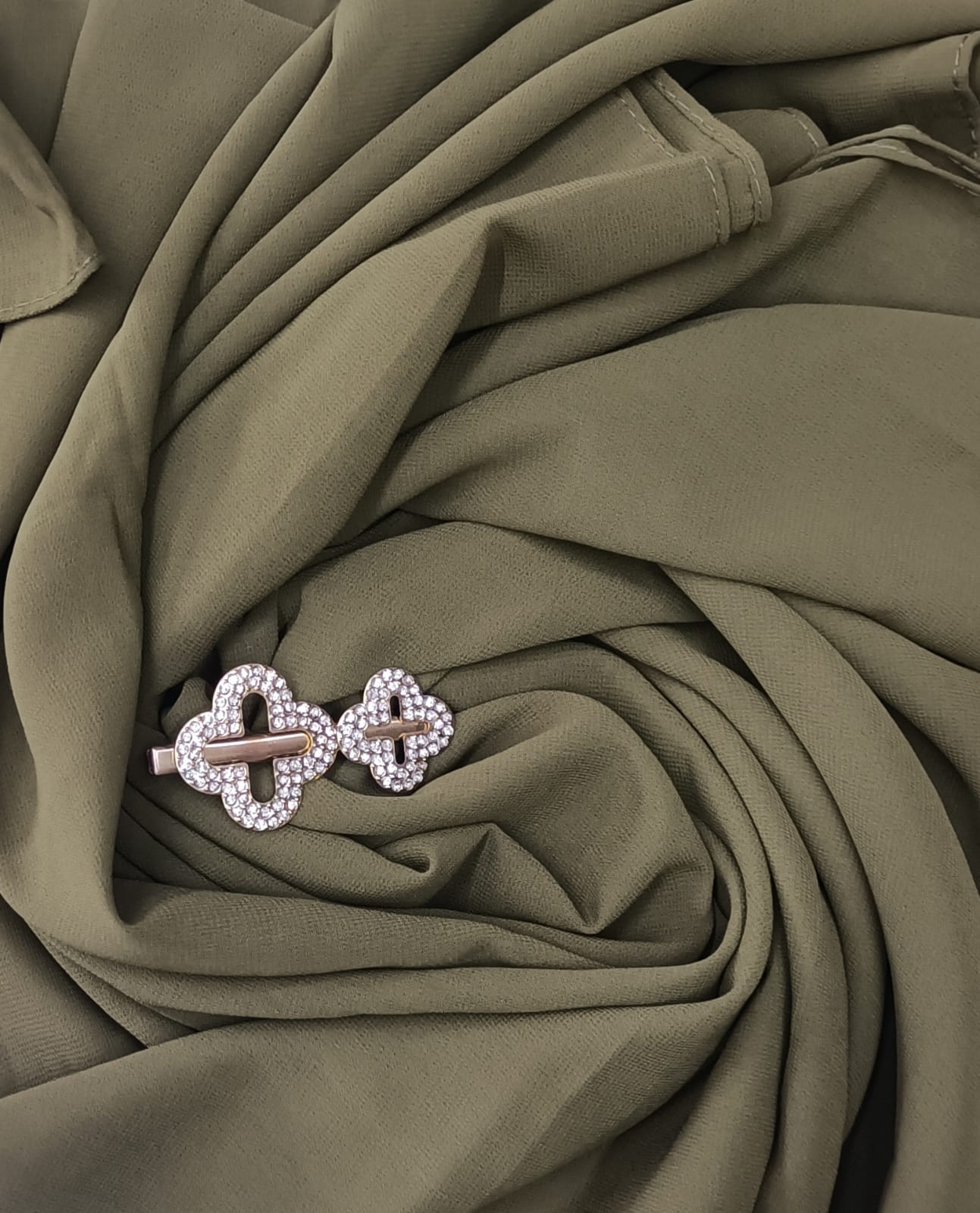 Premium Grey Brown Chiffon Hijab