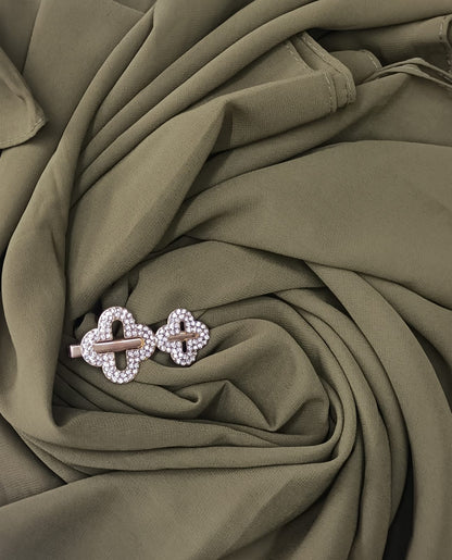Premium Grey Brown Chiffon Hijab