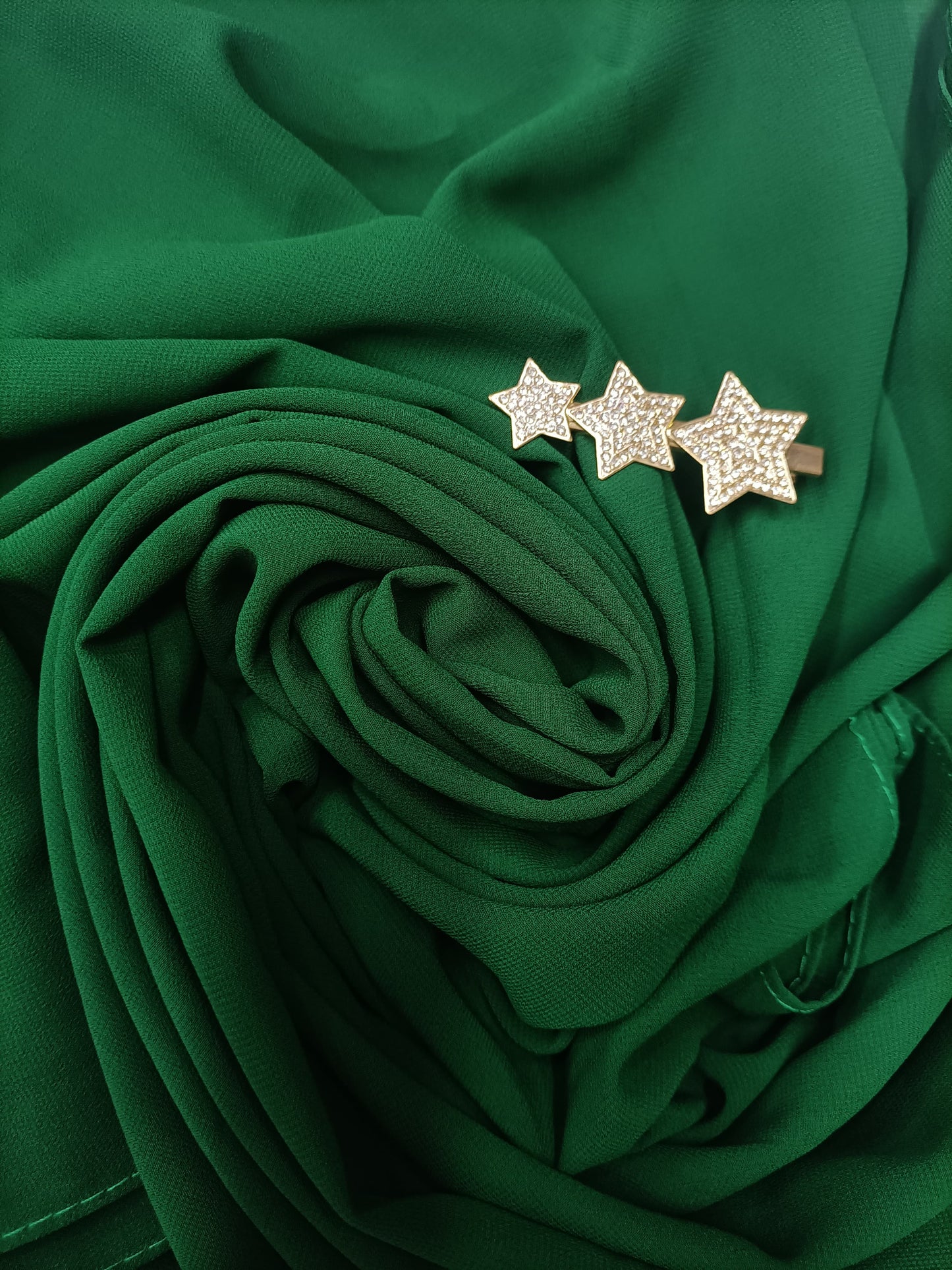 Premium Forest Green Chiffon Hijab