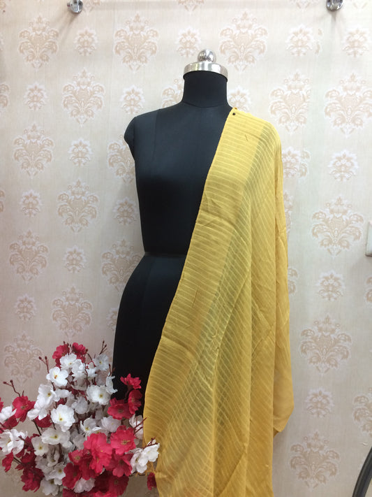 Cotton mustard dupatta with linning
