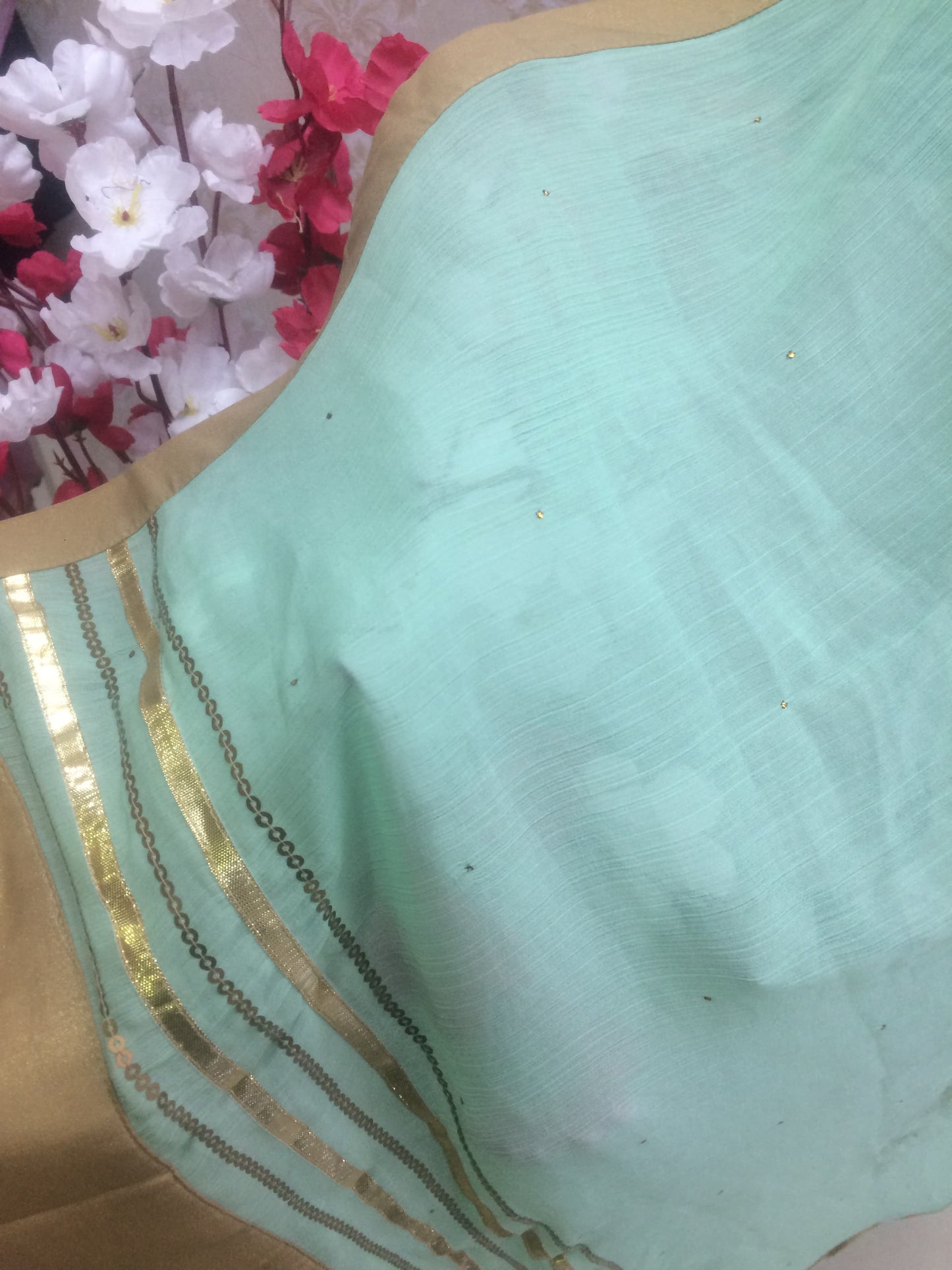 Light green dupatta chiffon