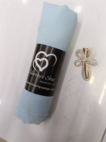 Premium Ice blue Chiffon Hijab