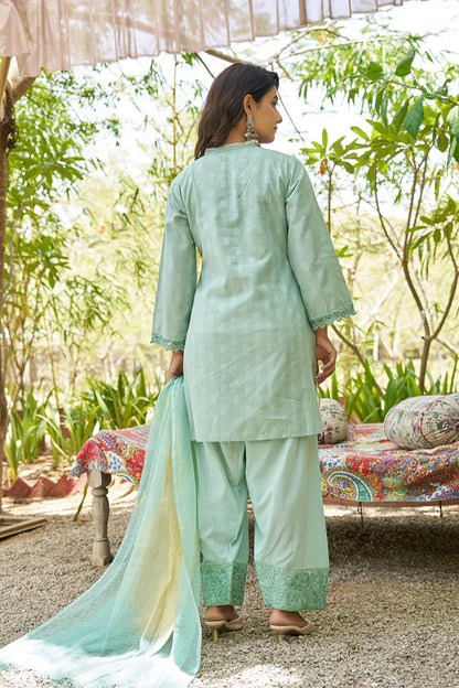 Pista green farshi shalwar