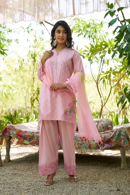Pink farshi shalwar