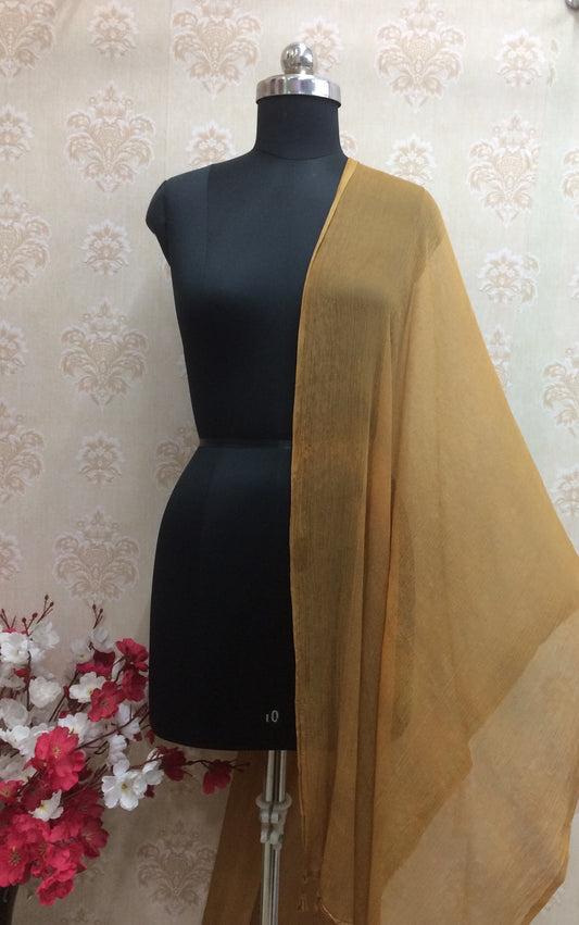 Plain chiffon brown dupatta