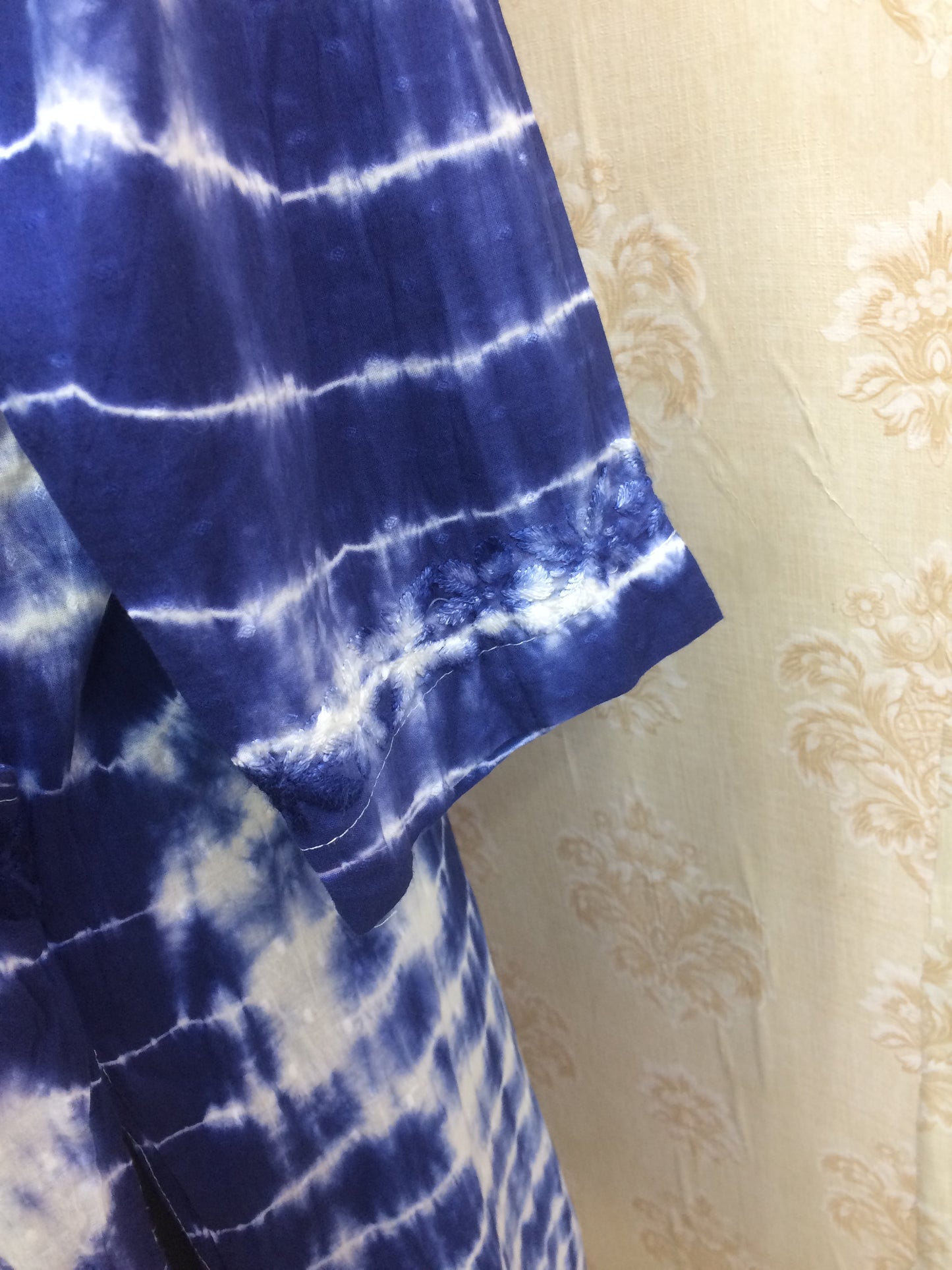 Tie die lucknowi navy blue