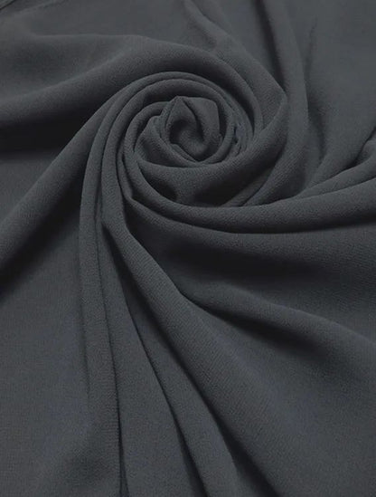 Premium Dark Grey Chiffon Hijab