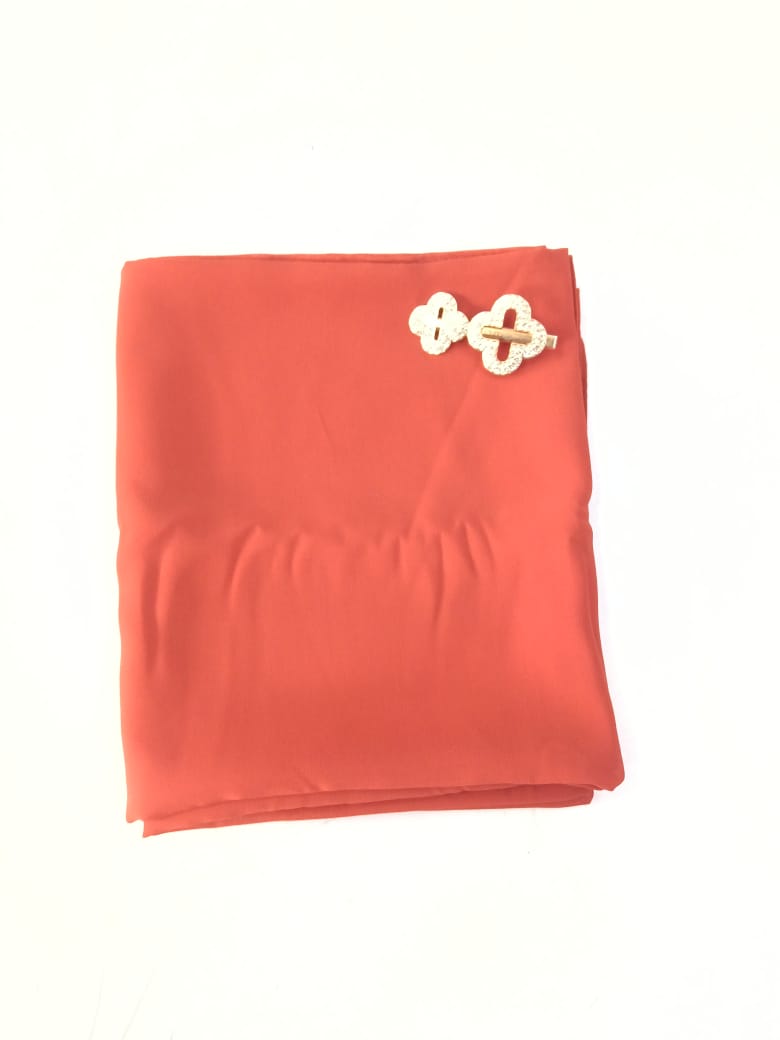 Premium Tropical Peach Chiffon Hijab