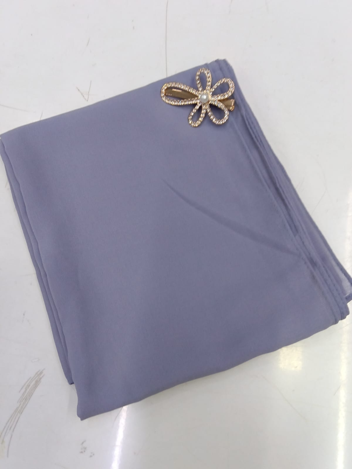 Premium Dusty Lilac Chiffon Hijab