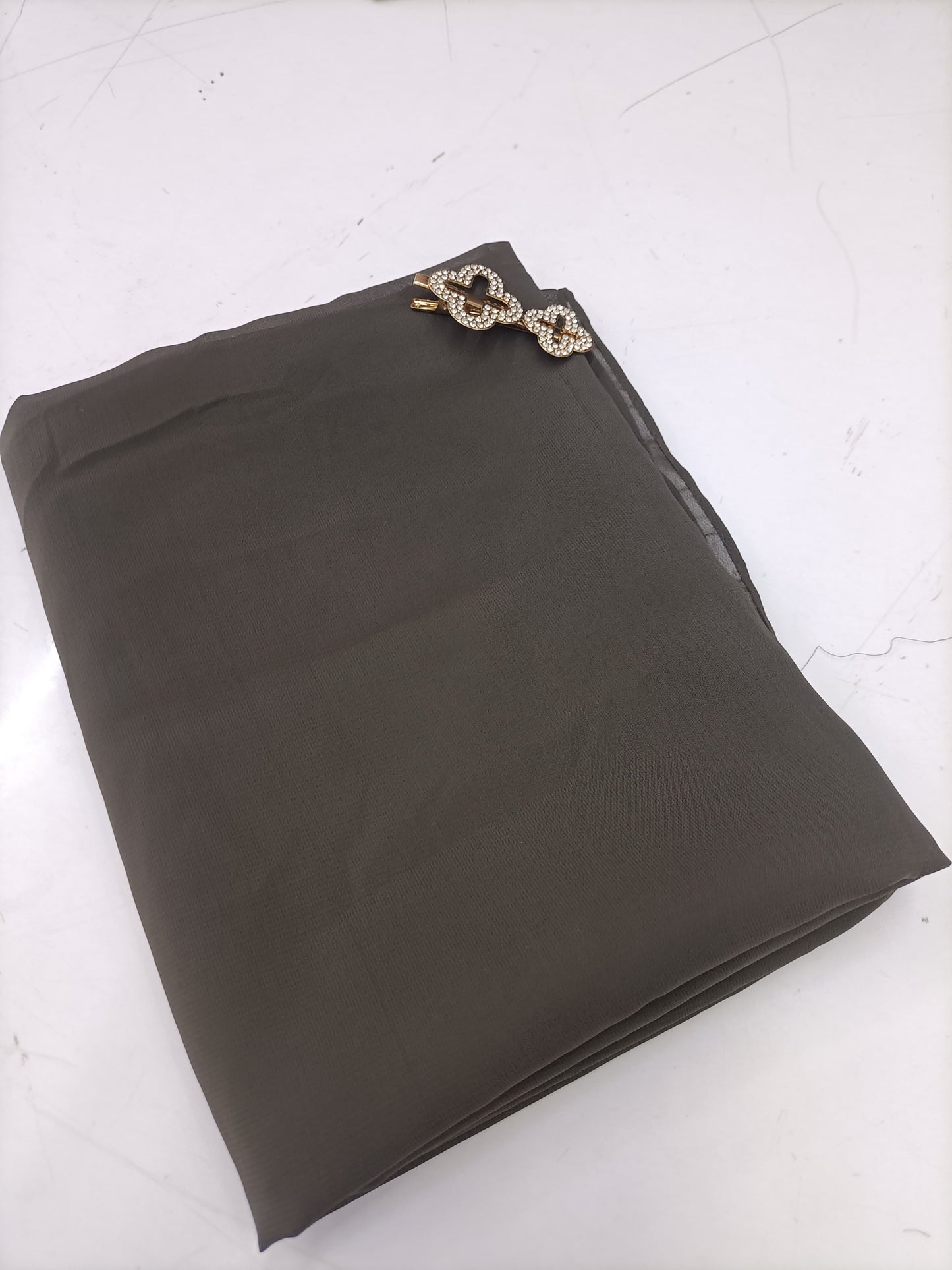 Premium Dusty Grey Chiffon Hijab