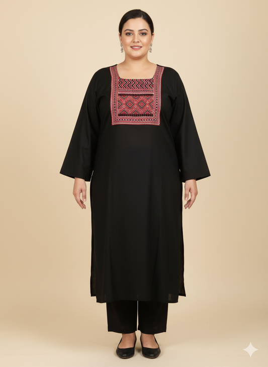 Black cotton ajrak print 2 pcs