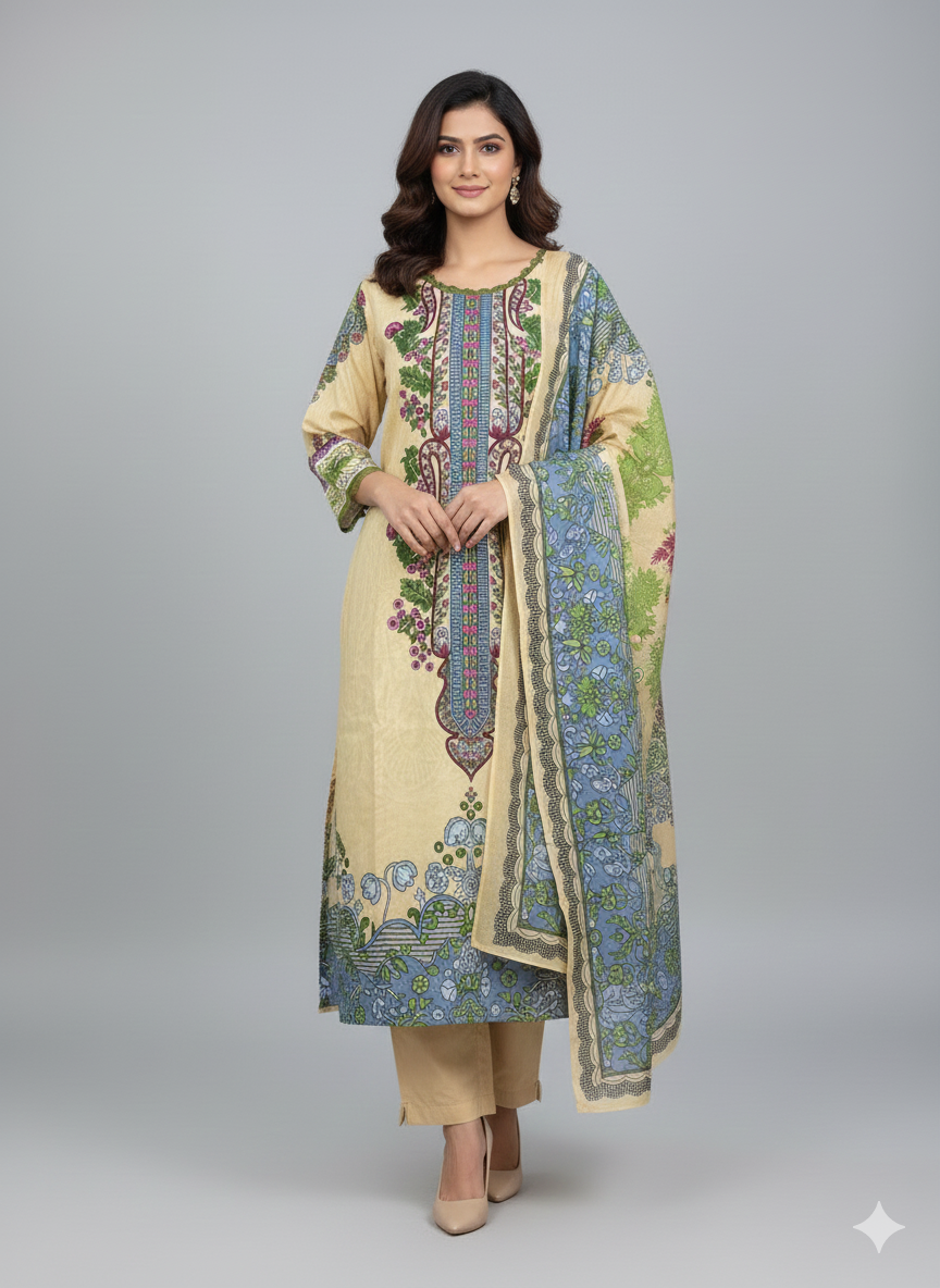 pakistani dress yellow