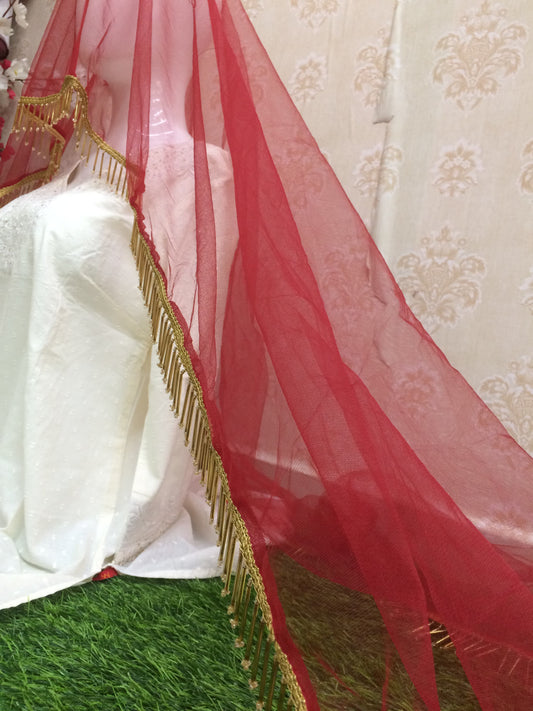 Bridal Maroon Dupatta
