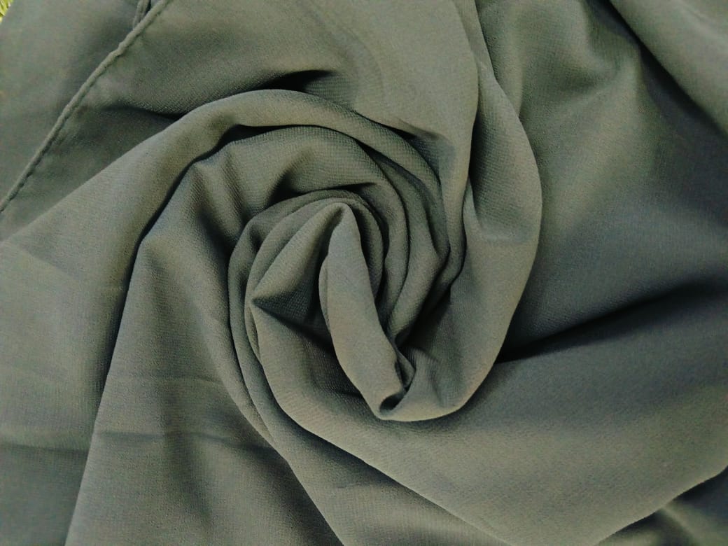 Premium Moss Green Georgette Chiffon Hijab
