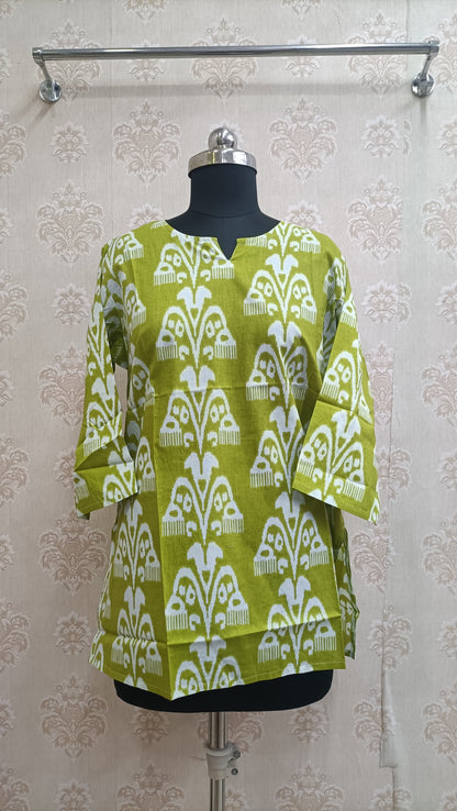 Lime Green Cotton Tunic
